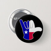 Badge Rond 5 Cm Drapeau du Texas Shaka (Devant & derrière)
