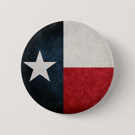 Badge Rond 5 Cm Drapeau du Texas ; Texan ; (Devant)