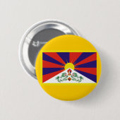Badge Rond 5 Cm Drapeau du Thibet (Devant & derrière)