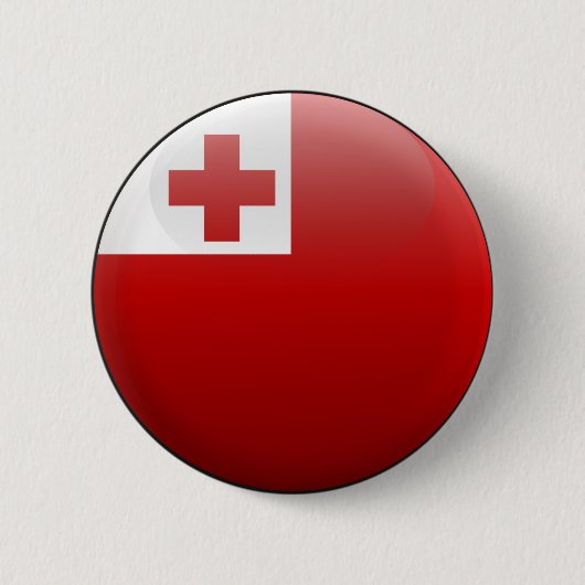 Badge Rond 5 Cm Drapeau du Tonga (Devant)