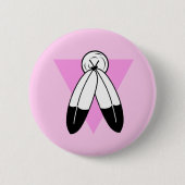 Badge Rond 5 Cm Drapeau du triangle rose Two-Spirit (Devant)