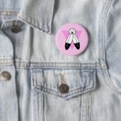 Badge Rond 5 Cm Drapeau du triangle rose Two-Spirit (En situation)