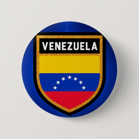 Badge Rond 5 Cm Drapeau du Venezuela (Devant)