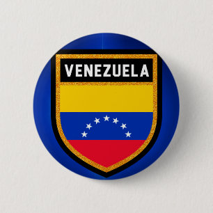 Badge Rond 5 Cm Drapeau du Venezuela