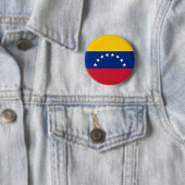 Badge Rond 5 Cm Drapeau du Venezuela - le Bandera Venezolana (En situation)