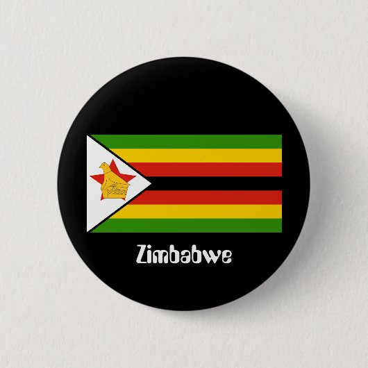 Badge Rond 5 Cm Drapeau du Zimbabwe (Devant)