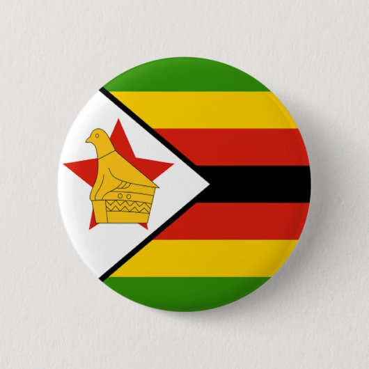 Badge Rond 5 Cm Drapeau du Zimbabwe (Devant)