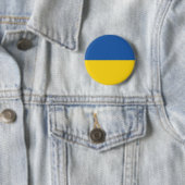 Badge Rond 5 Cm Drapeau d'Ukraine (En situation)