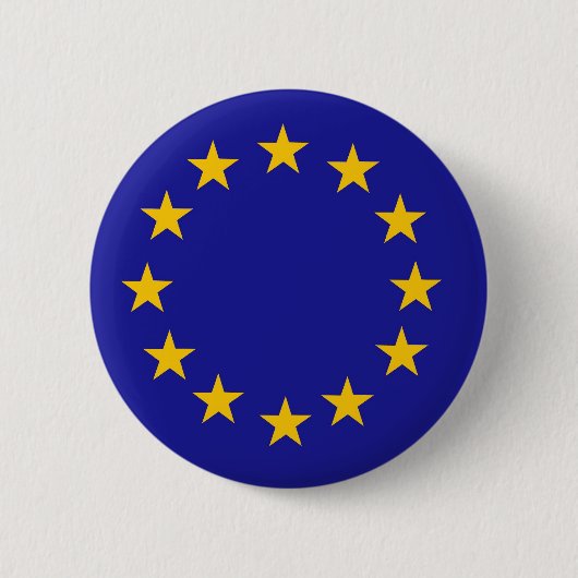 Badge Rond 5 Cm Drapeau d'Union européenne (Devant)