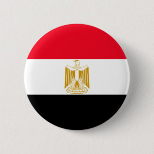 Badge Rond 5 Cm Drapeau égyptien