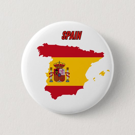 Badge Rond 5 Cm drapeau espagne (Devant)