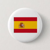 Badge Rond 5 Cm Drapeau Espagne (Devant)