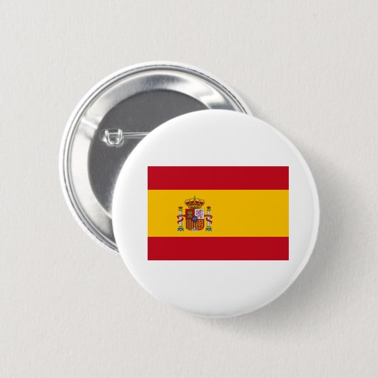 Badge Rond 5 Cm Drapeau Espagne (Devant & derrière)