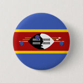 Badge Rond 5 Cm Drapeau Eswatini (Devant)