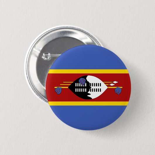 Badge Rond 5 Cm Drapeau Eswatini (Devant & derrière)