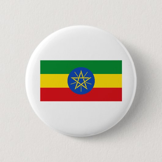 Badge Rond 5 Cm Drapeau Éthiopie (Devant)