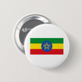 Badge Rond 5 Cm Drapeau Éthiopie (Devant & derrière)