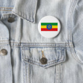Badge Rond 5 Cm Drapeau Éthiopie (En situation)