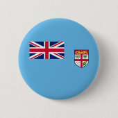 Badge Rond 5 Cm Drapeau Fidji (Devant)