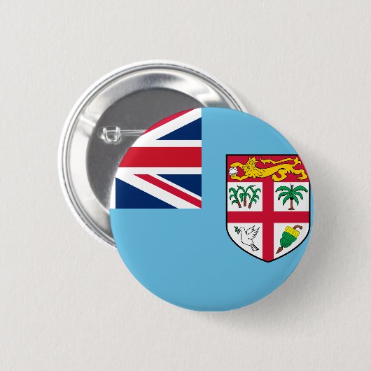 Badge Rond 5 Cm Drapeau Fidji (Devant & derrière)