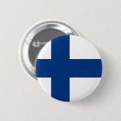 Badge Rond 5 Cm Drapeau finlandais (Devant & derrière)