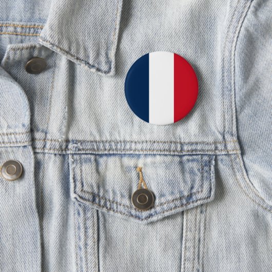 Badge Rond 5 Cm Drapeau français (En situation)