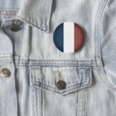 Badge Rond 5 Cm Drapeau Français De Couleurs Sombres (En situation)