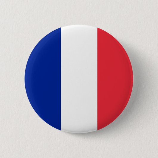 Badge Rond 5 Cm Drapeau France (Devant)