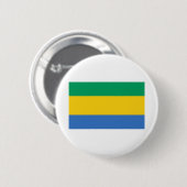 Badge Rond 5 Cm Drapeau Gabon (Devant & derrière)