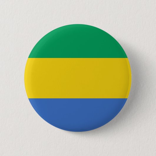 Badge Rond 5 Cm Drapeau Gabon (Devant)