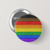 Badge Rond 5 Cm Drapeau gay pride inclusif SlipperyJoe ru texturé (Devant & derrière)