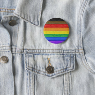 Badge Rond 5 Cm Drapeau gay pride inclusif SlipperyJoe ru texturé