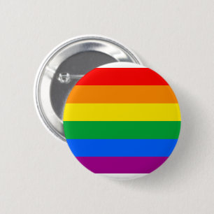 Badge Rond 5 Cm Drapeau Gay pride traditionnel