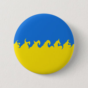 Badge Rond 5 Cm Drapeau Gnarly de l'Ukraine
