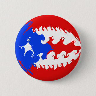 Badge Rond 5 Cm Drapeau Gnarly de Porto Rico