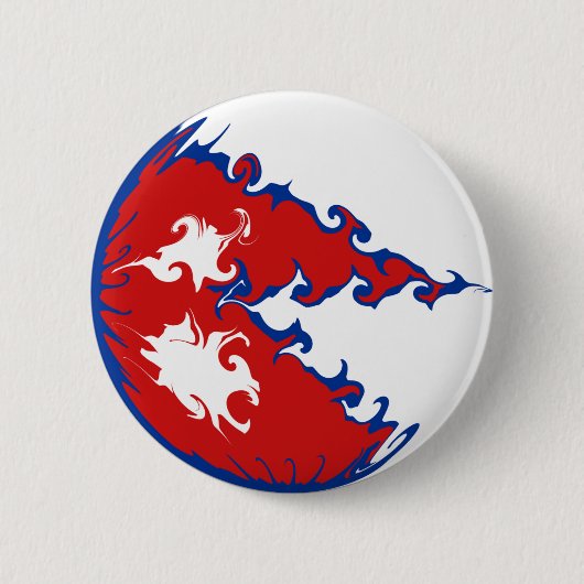 Badge Rond 5 Cm Drapeau Gnarly du Népal (Devant)