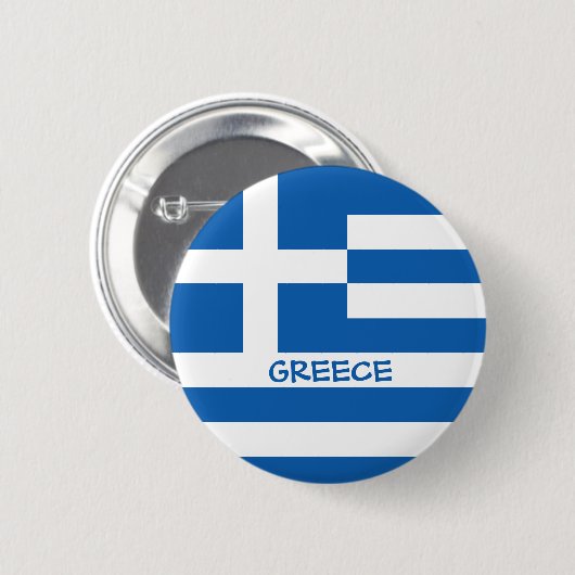 Badge Rond 5 Cm Drapeau grec (Devant & derrière)