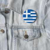 Badge Rond 5 Cm Drapeau grec (En situation)