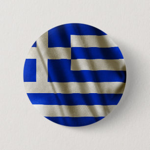 Badge Rond 5 Cm Drapeau grec