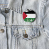 Badge Rond 5 Cm Drapeau grunge de la Palestine (En situation)