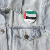 Badge Rond 5 Cm Drapeau grunge des Emirats Arabes Unis (En situation)