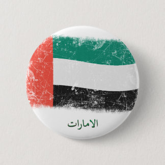 Badge Rond 5 Cm Drapeau grunge des Emirats Arabes Unis