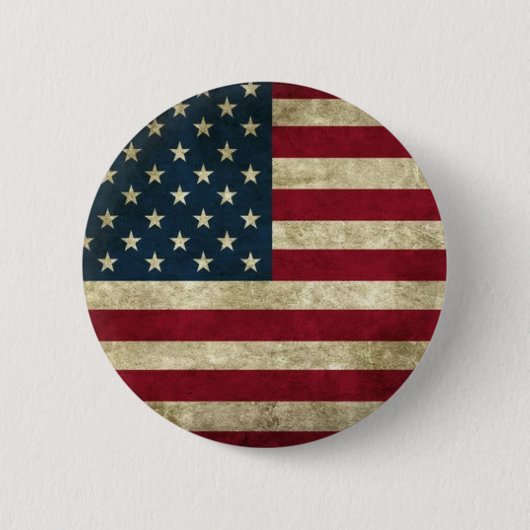 Badge Rond 5 Cm Drapeau grunge des Etats-Unis (Devant)