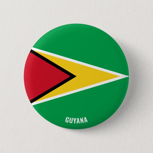 Badge Rond 5 Cm Drapeau Guyana Bouton patriotique de charme (Devant)