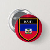 Badge Rond 5 Cm Drapeau Haïti (Devant & derrière)
