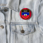 Badge Rond 5 Cm Drapeau Haïti (En situation)
