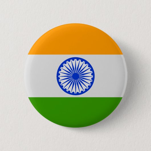 Badge Rond 5 Cm Drapeau indien (Devant)
