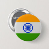 Badge Rond 5 Cm Drapeau indien (Devant & derrière)