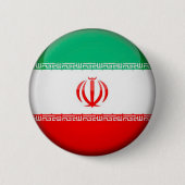 Badge Rond 5 Cm Drapeau Iran (Devant)