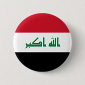 Badge Rond 5 Cm Drapeau Iraq (Devant)